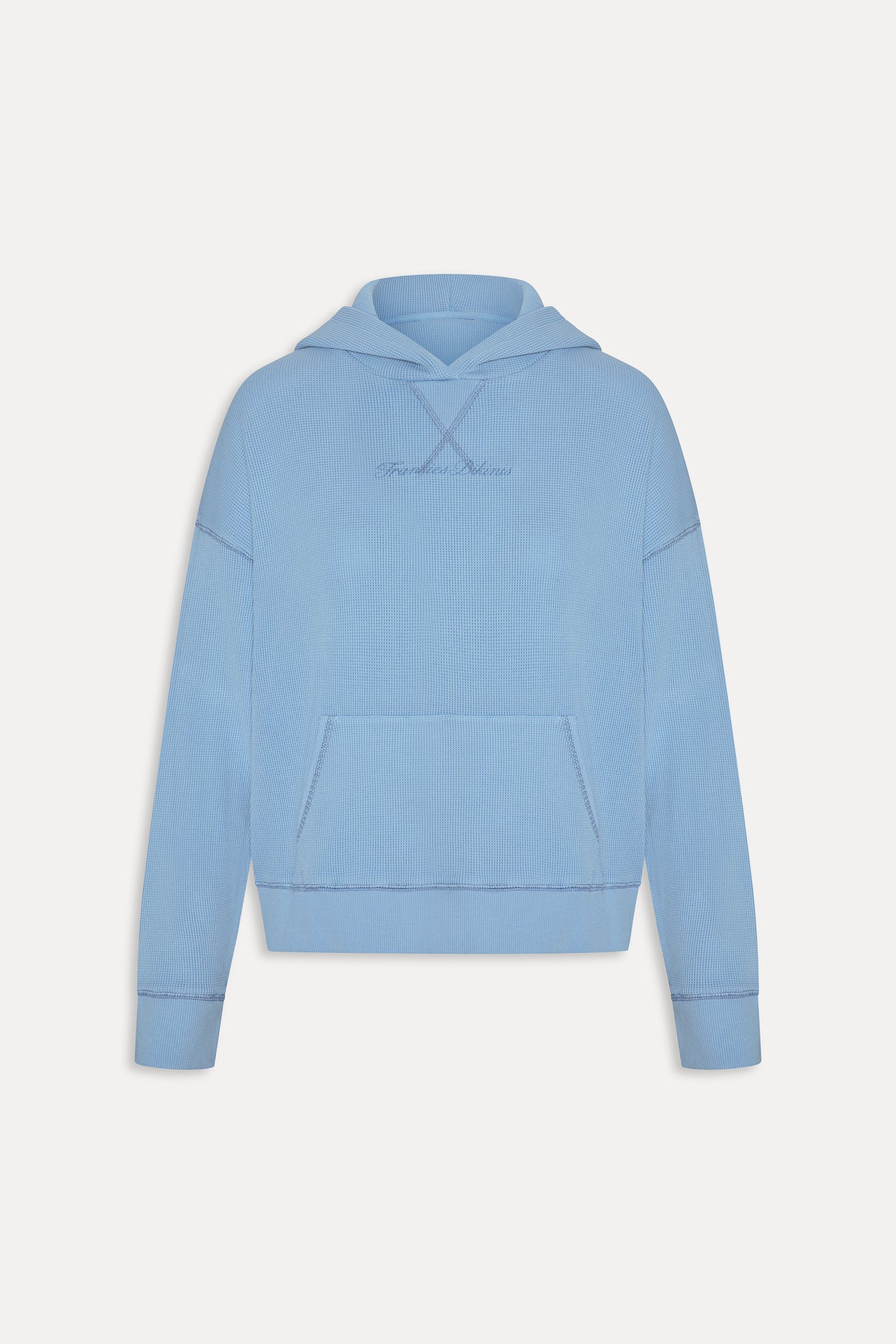 Frankie's Bikinis Haven Thermal Hoodie — Baby Blue | ONFEMME