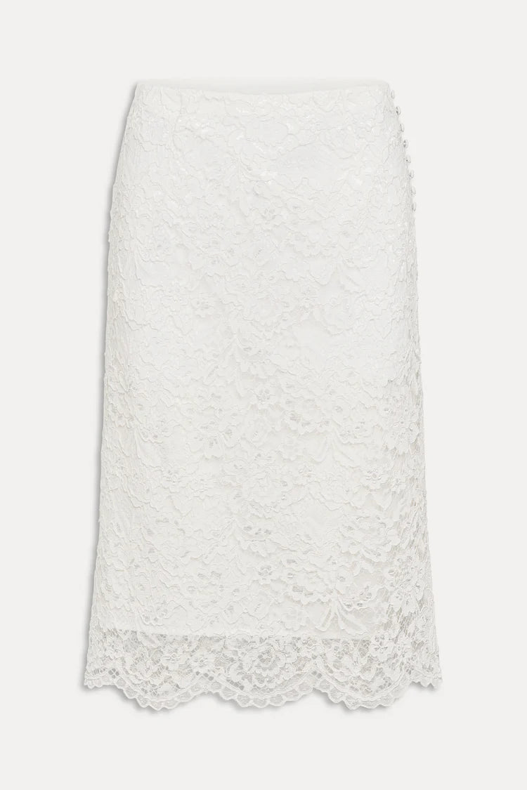 x Paige Lorenze Honeymoon Lace Midi Skirt