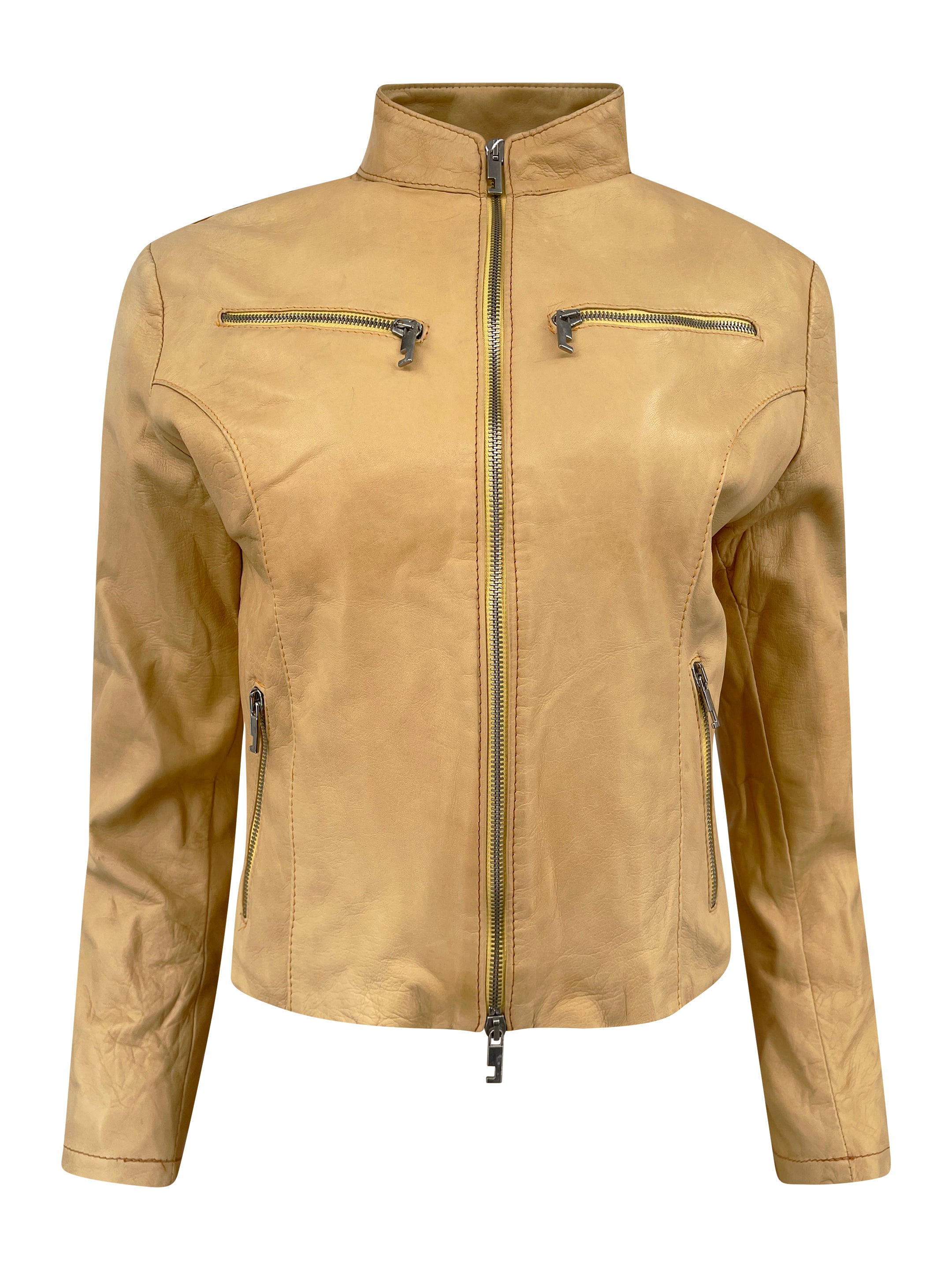 Vintage Leather Moto Jacket