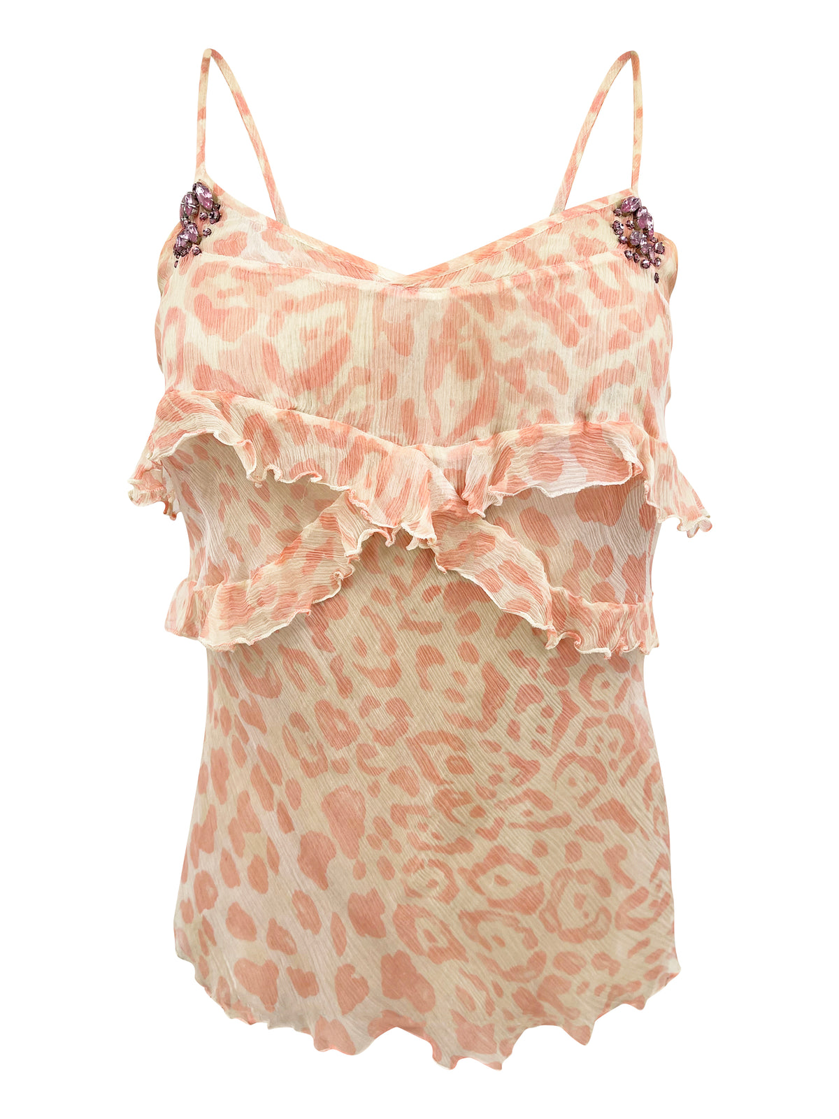 Blugirl x Blumarine Leopard Print Pink Silk Co-Ord Set - ONFEMME By Lindsey's Kloset