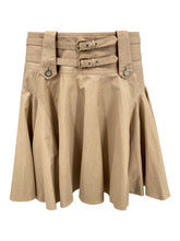 Vintage Dolce & Gabbana Beige Pleated Cotton Skirt