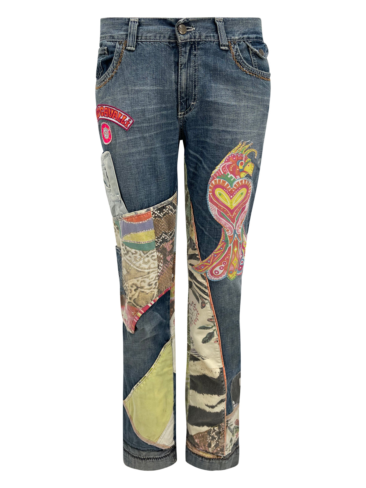 Vintage Roberto Cavalli Patchwork Jeans - ONFEMME By Lindsey's Kloset