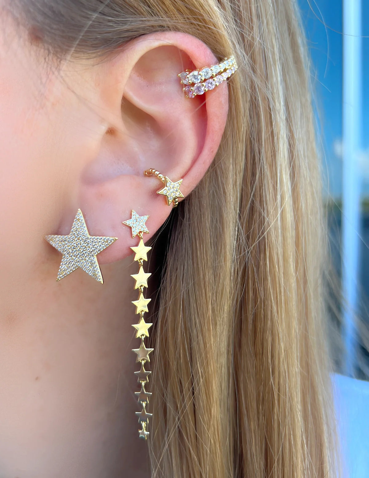 Long Falling Star Earrings - ONFEMME By Lindsey's Kloset