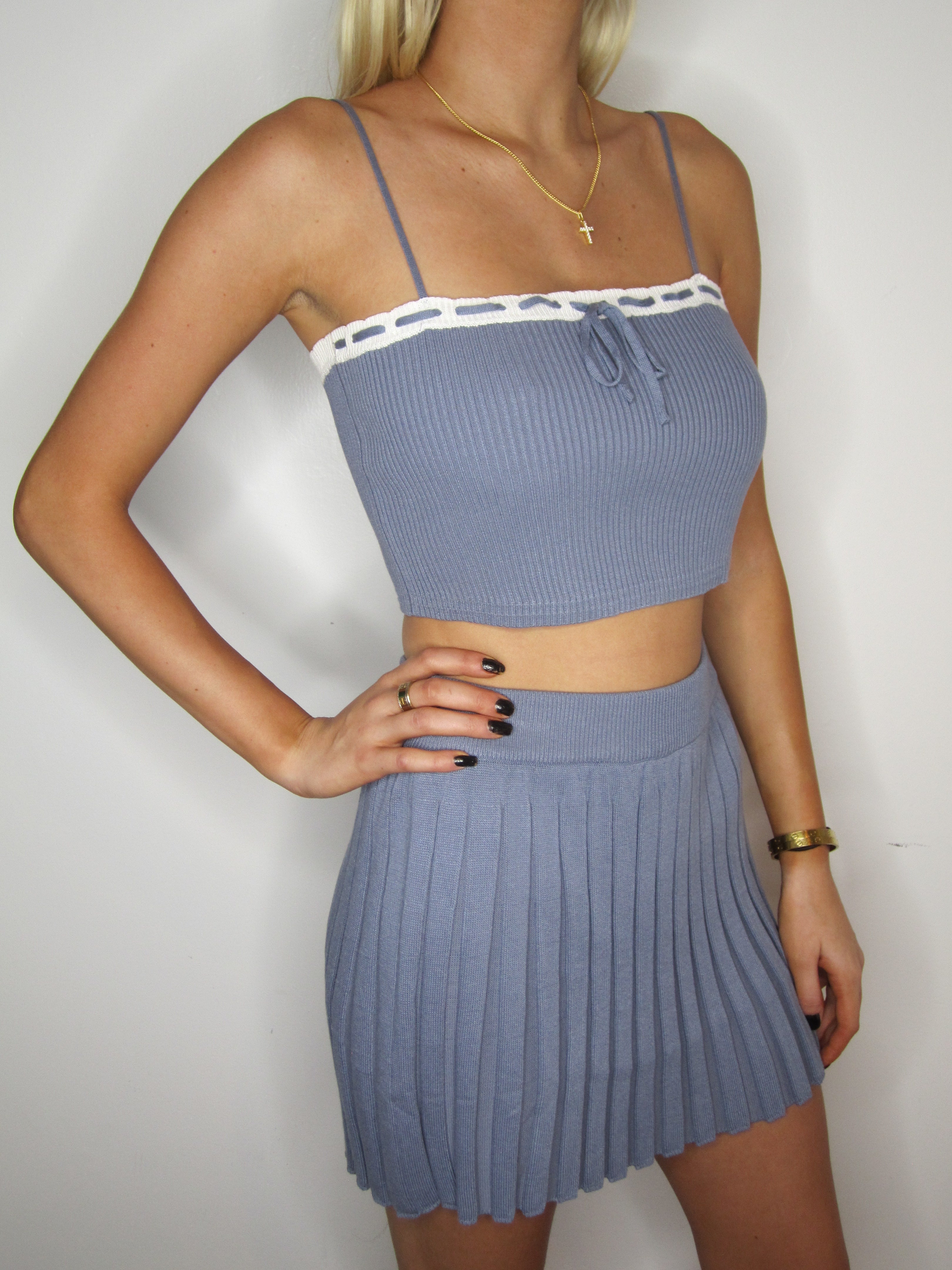 Amelia Knit Tank & Skirt Set - ONFEMME By Lindsey's Kloset