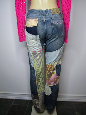 2000s Just Cavalli Patchwork Jeans - ONFEMME By Lindsey's Kloset