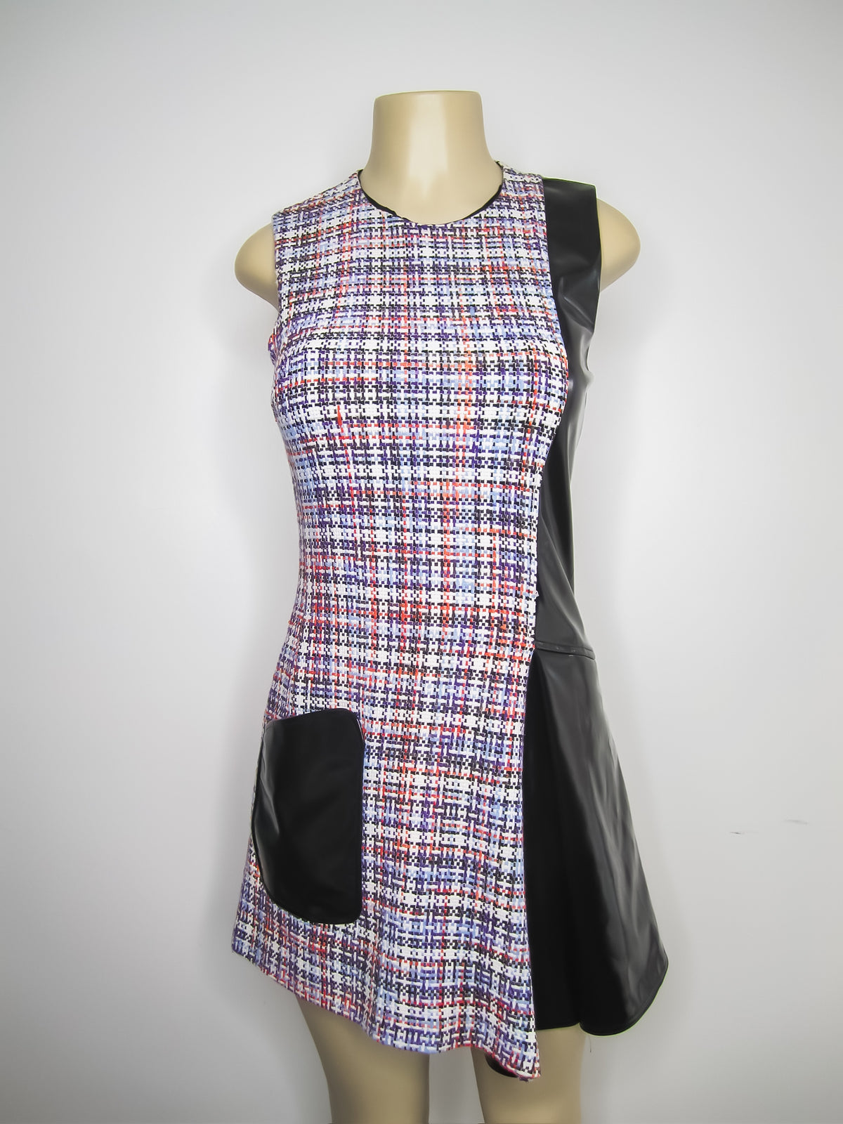 Versace Mini PVC/Tartan Dress - ONFEMME By Lindsey's Kloset