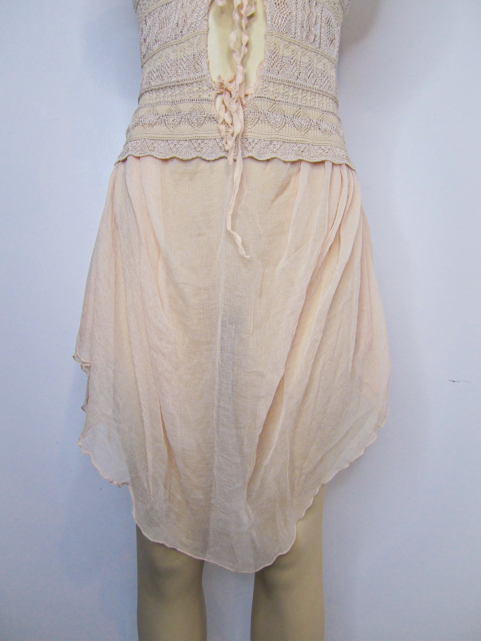 90s Jean Paul Gaultier Peach Silk Dress - ONFEMME By Lindsey's Kloset