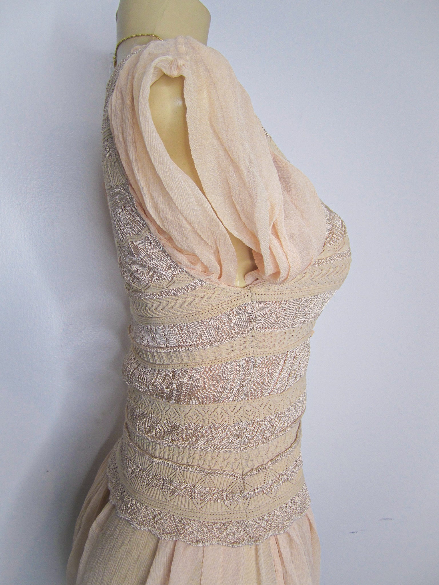 90s Jean Paul Gaultier Peach Silk Dress - ONFEMME By Lindsey's Kloset