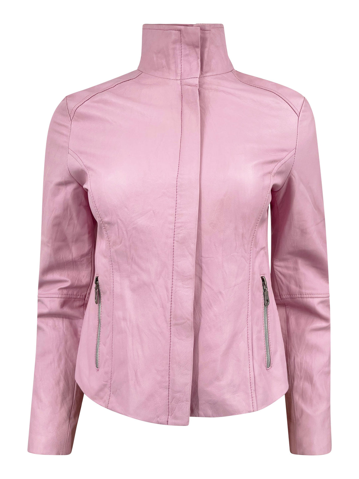 Vintage Pink Leather Jacket - ONFEMME By Lindsey's Kloset