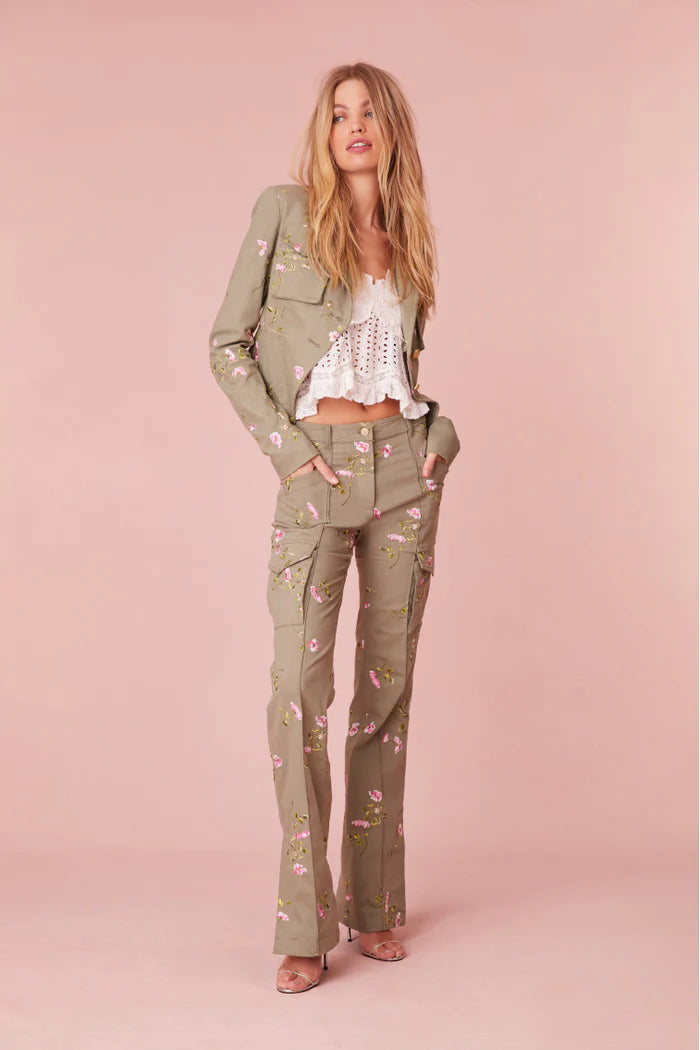 Atworth Cargo Embroidered Pant - ONFEMME By Lindsey's Kloset