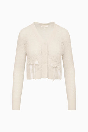 Lilly Alpaca-Blend Bow Cardigan - ONFEMME By Lindsey's Kloset