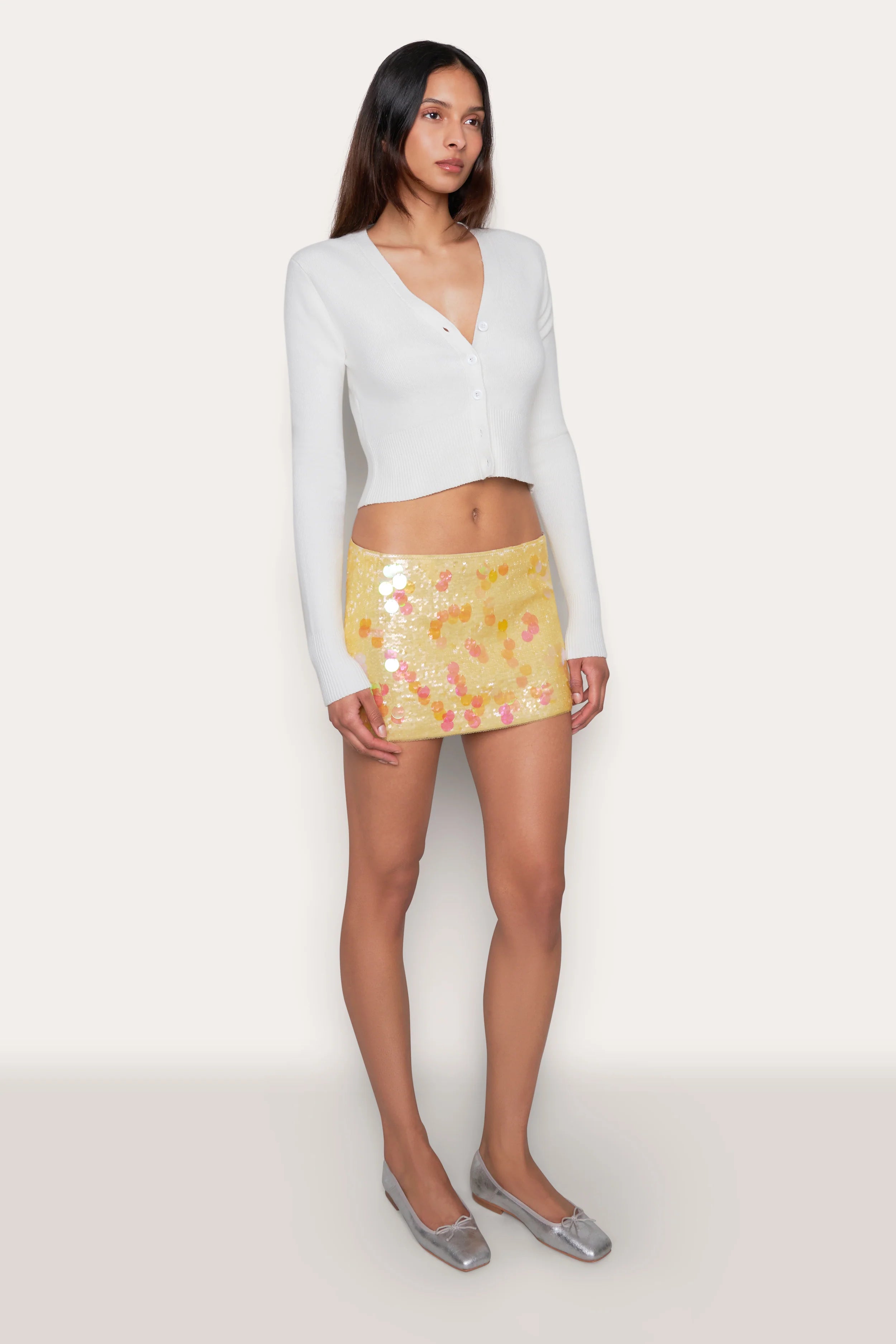 Low Rise Paillette Skirt - ONFEMME By Lindsey's Kloset