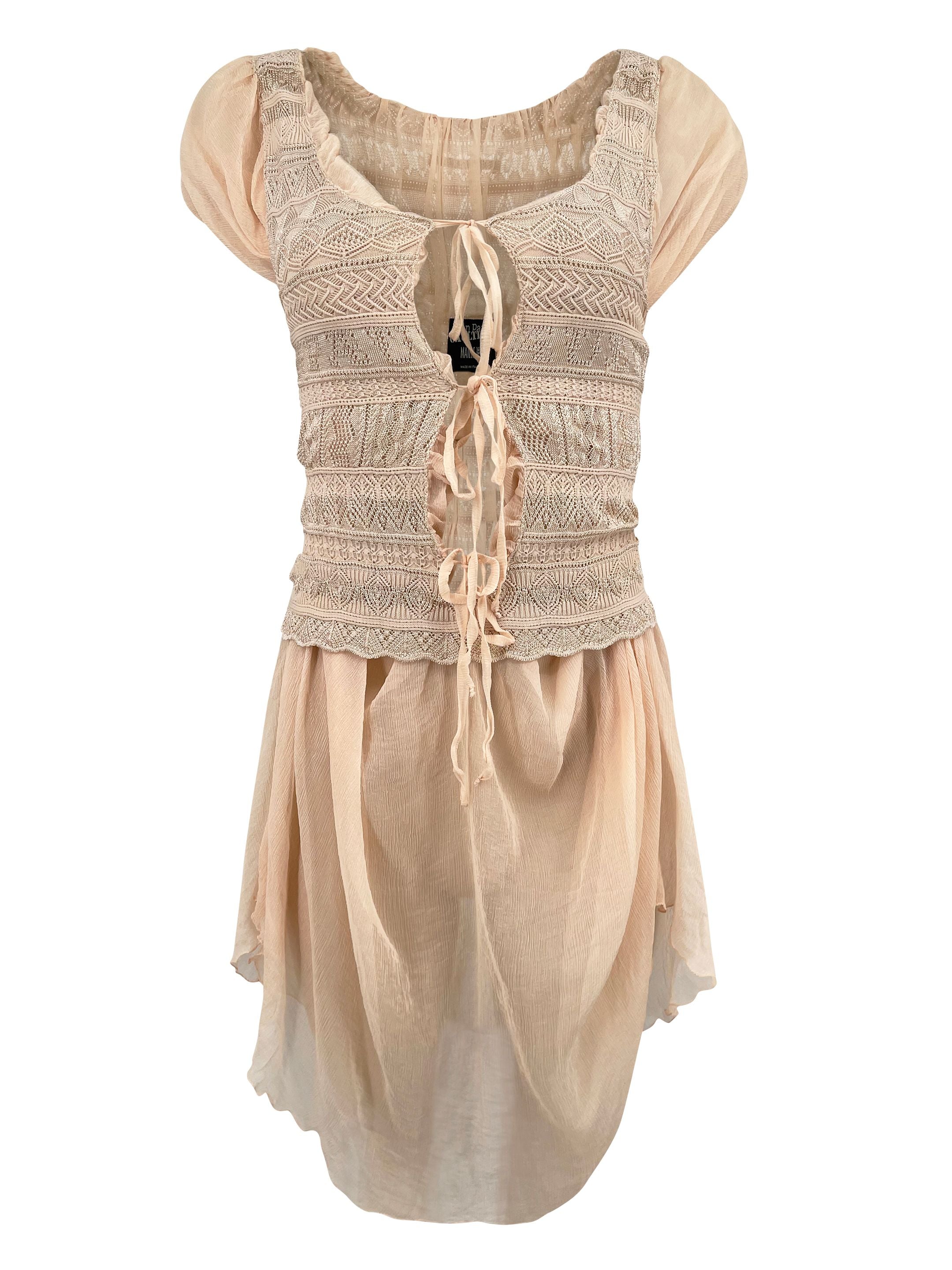1990's Jean Paul Gaultier Silk Knit Dress