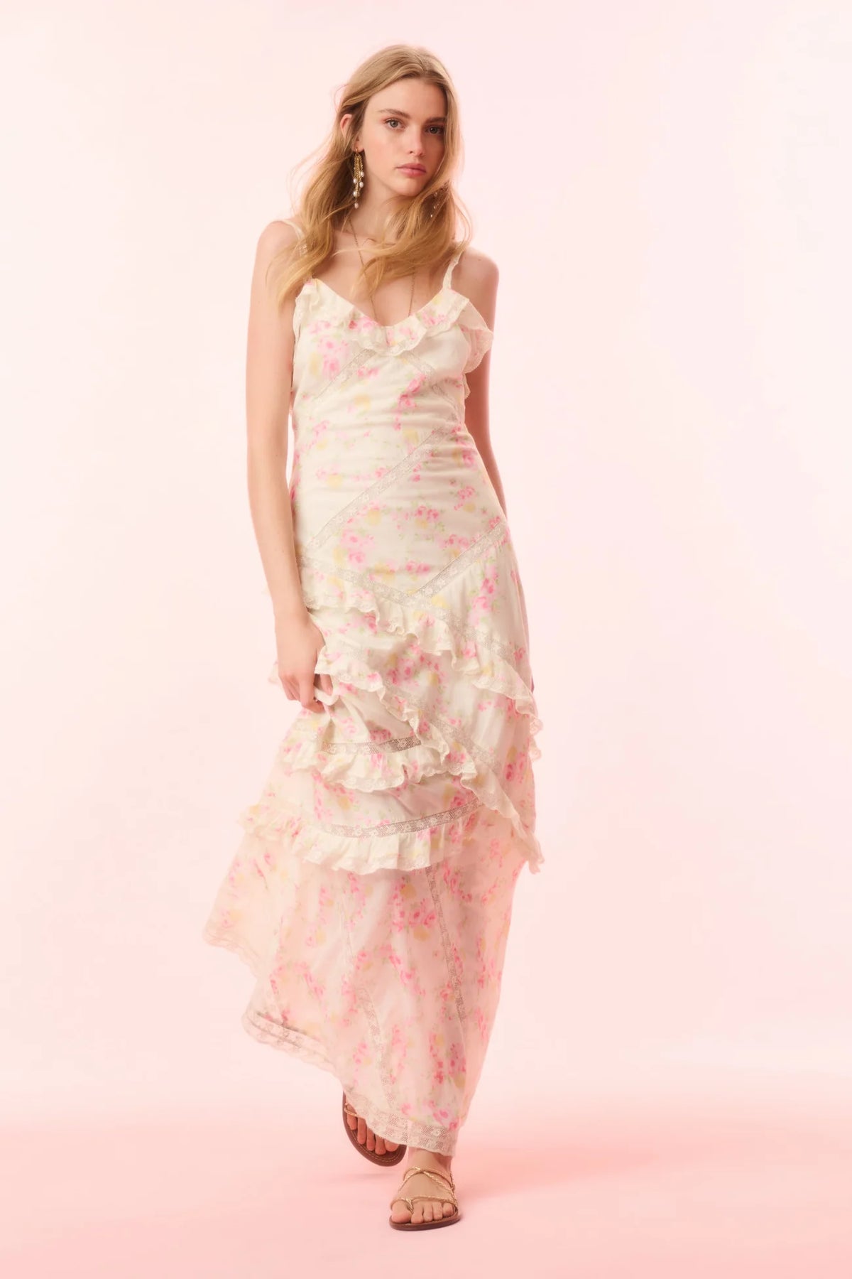 Nocelle Cotton Floral Maxi Dress