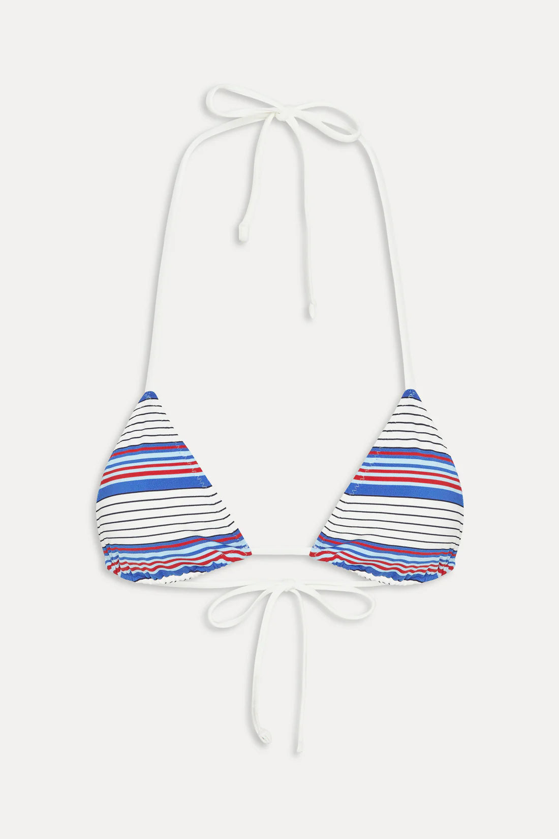 Nick Striped Triangle Bikini Top