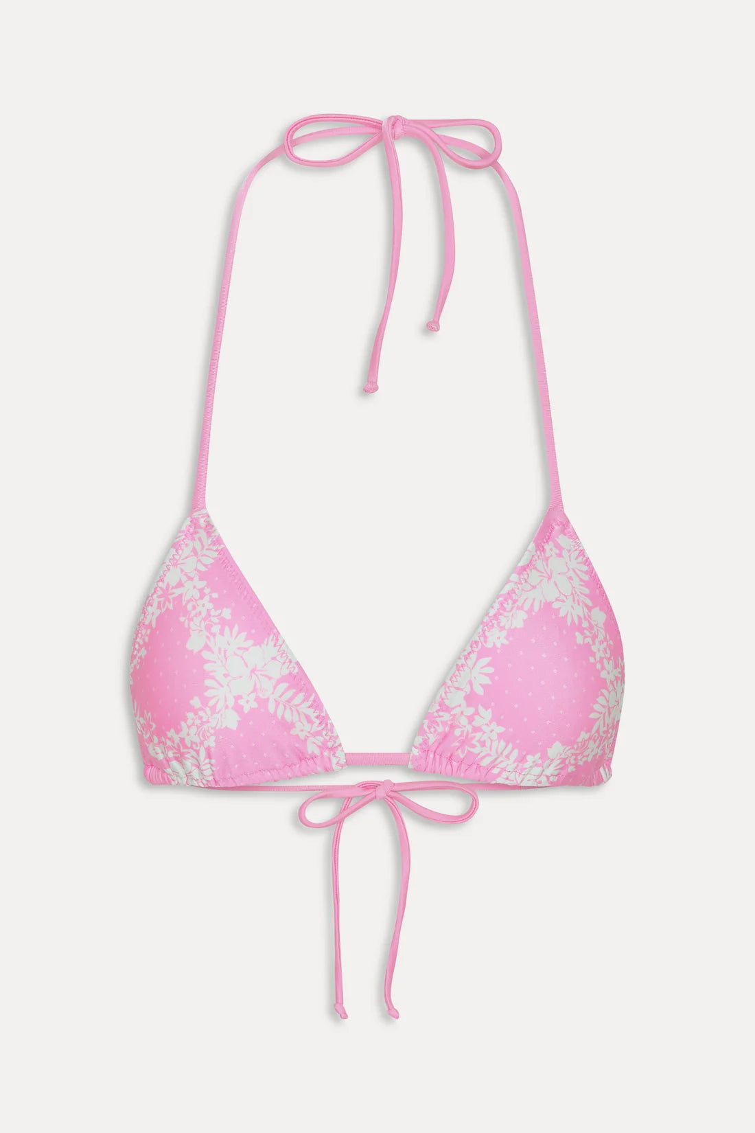 Nick Satin Triangle Bikini Top