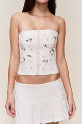 Embellished Twill Corset
