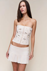 Pleated Micro Mini Skirt