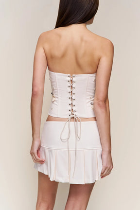 Embellished Twill Corset