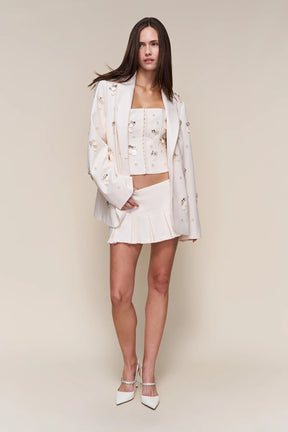 Embellished Twill Corset