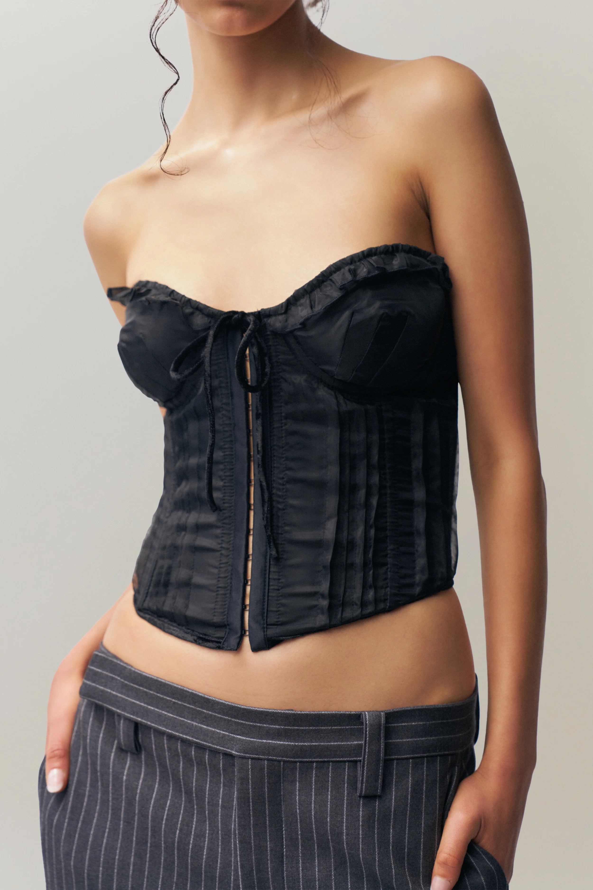 Pintuck Corset - ONFEMME By Lindsey's Kloset