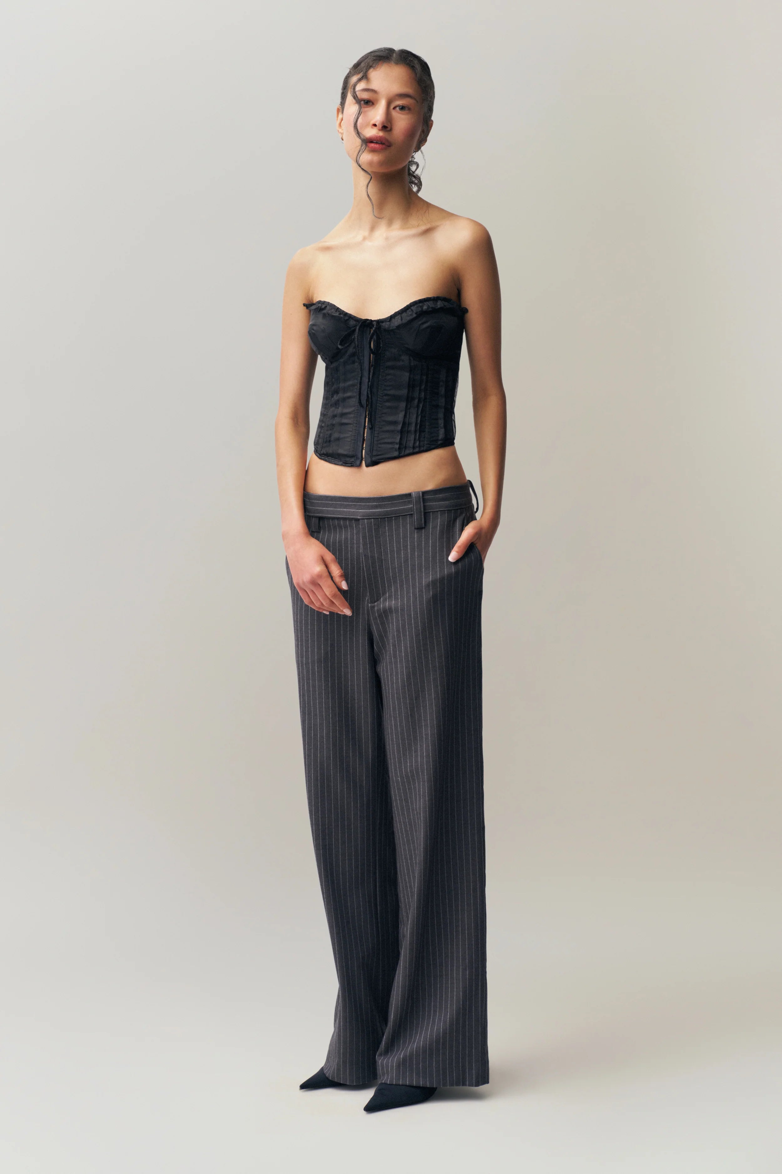 Raina Pinstripe Pant - ONFEMME By Lindsey's Kloset