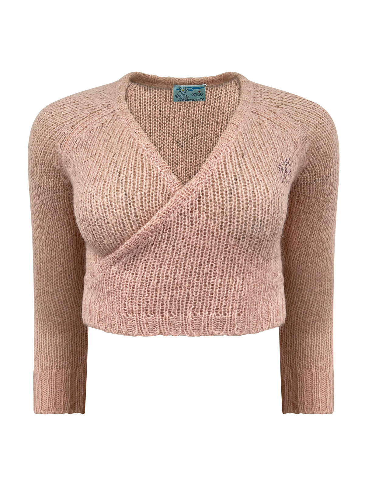2000's Blumarine Baby Pink Wrap Cardigan - ONFEMME By Lindsey's Kloset