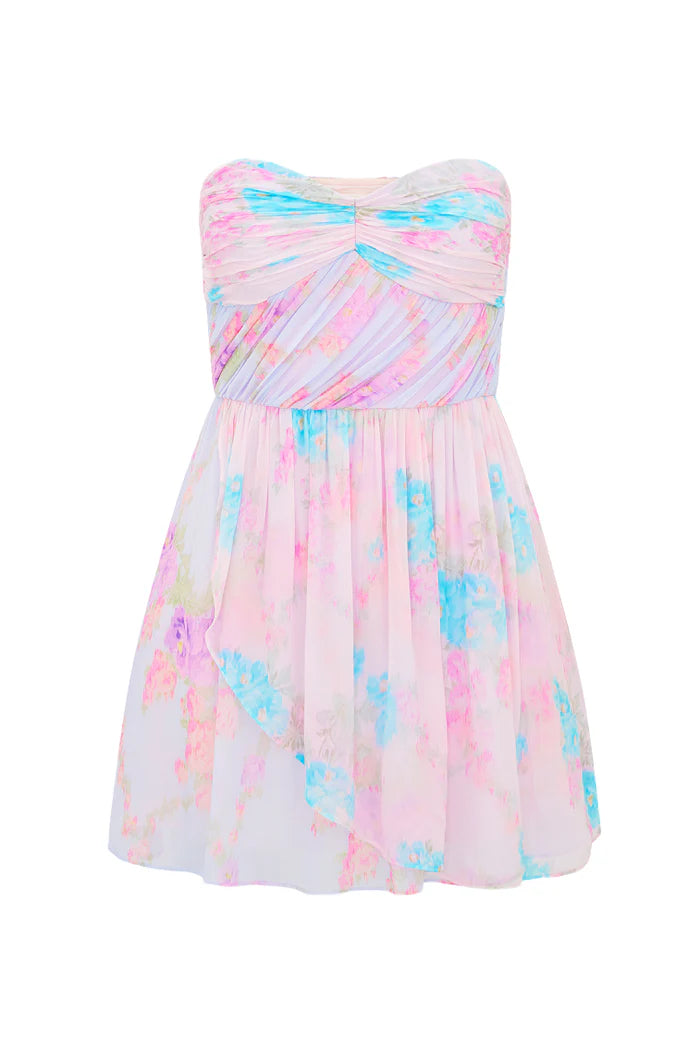 Rayne Floral Chiffon Mini Dress - ONFEMME By Lindsey's Kloset