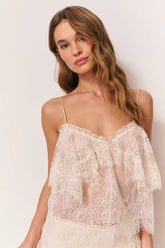 Zhanya Sheer Lace Top