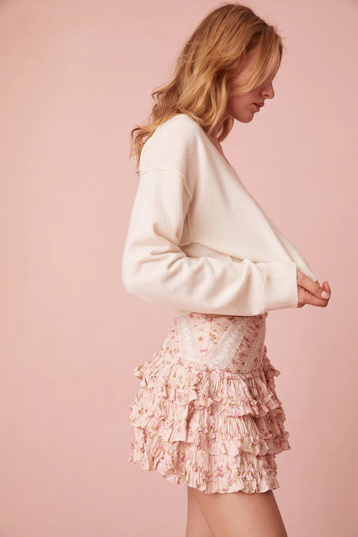 Robenia Floral Mini Skirt - ONFEMME By Lindsey's Kloset