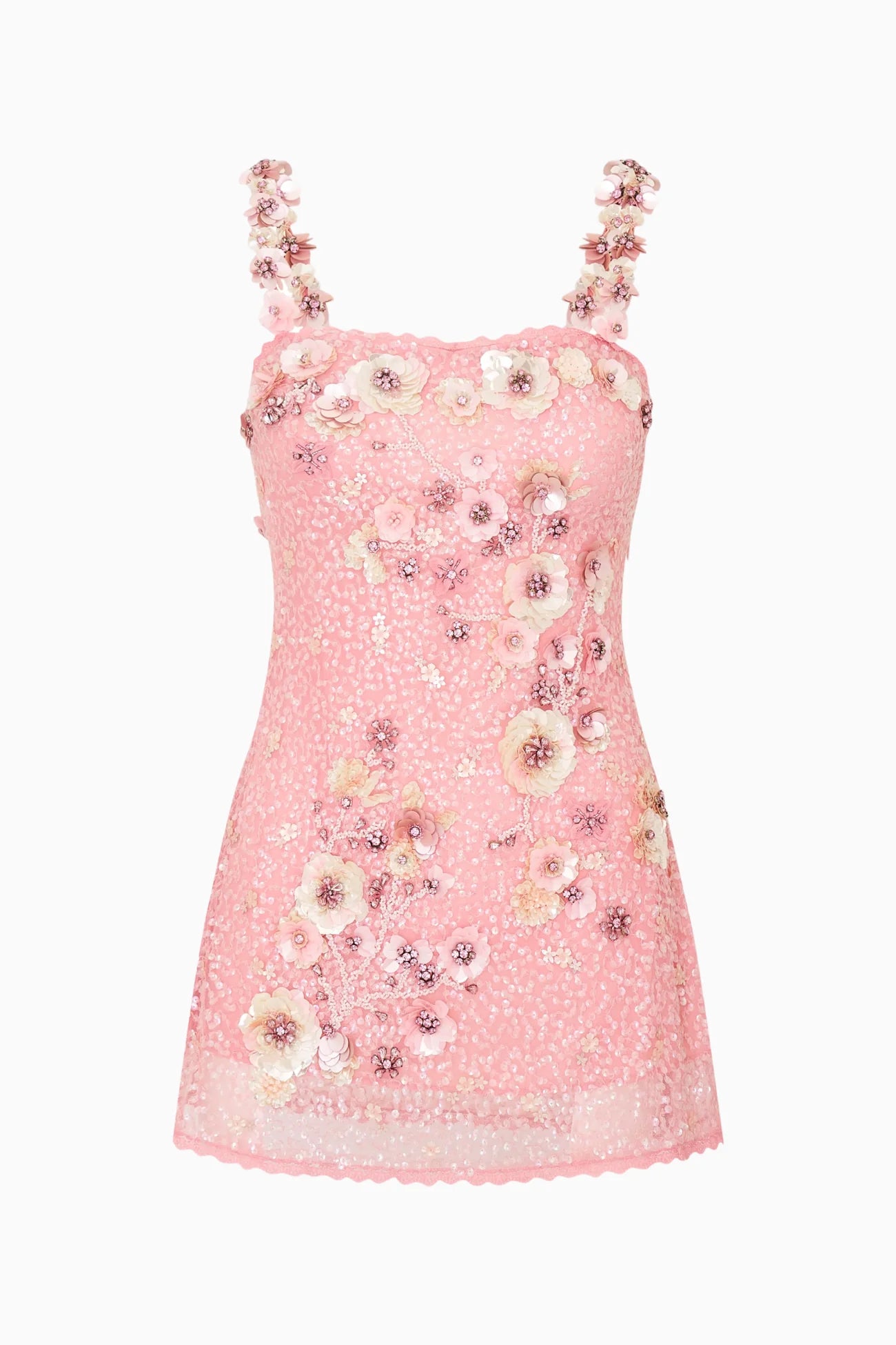 Rosmara Sequin Floral Mini Dress Cherry Blossom / 2