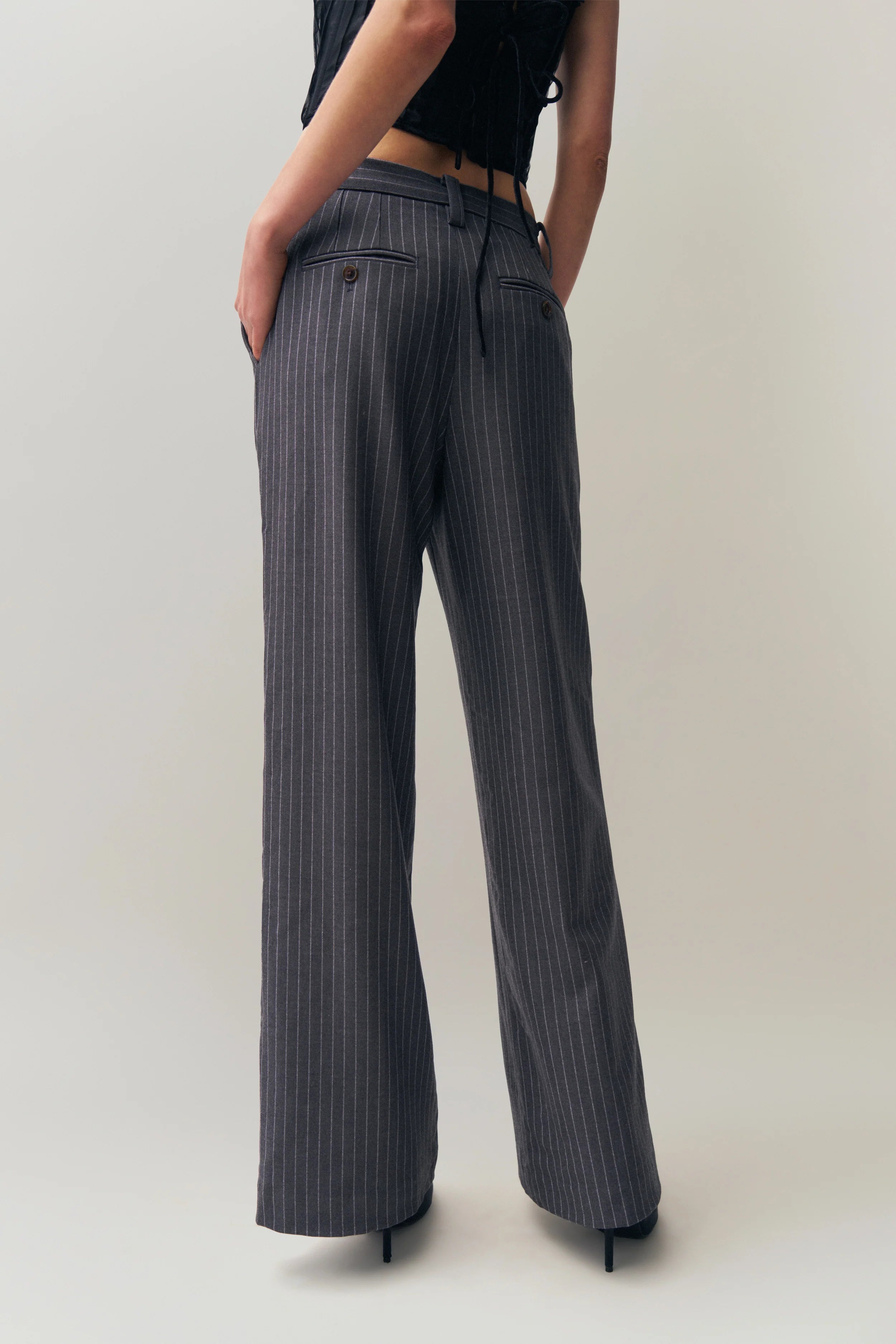 Raina Pinstripe Pant - ONFEMME By Lindsey's Kloset