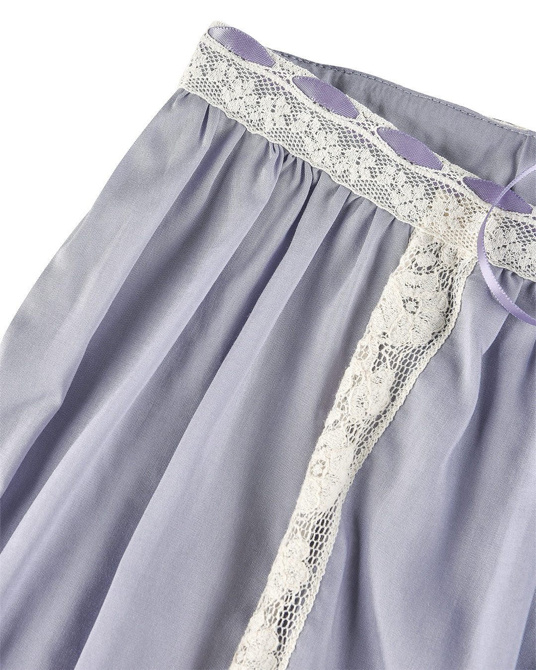 Lace Ribbon Shorts - Wisteria