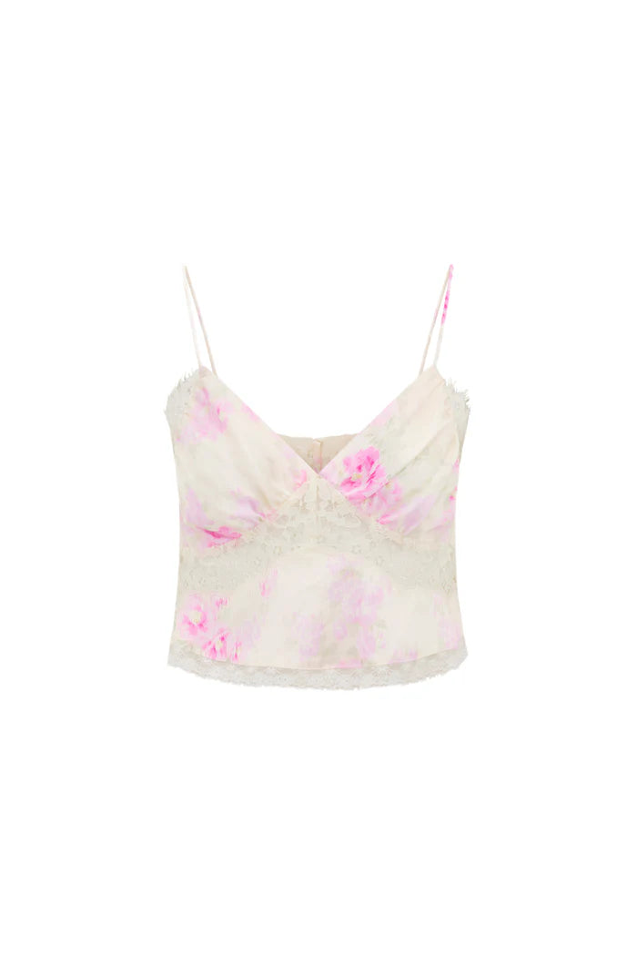 Spritely Satin Floral Cami - ONFEMME By Lindsey's Kloset