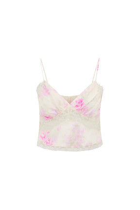Spritely Satin Floral Cami - ONFEMME By Lindsey's Kloset