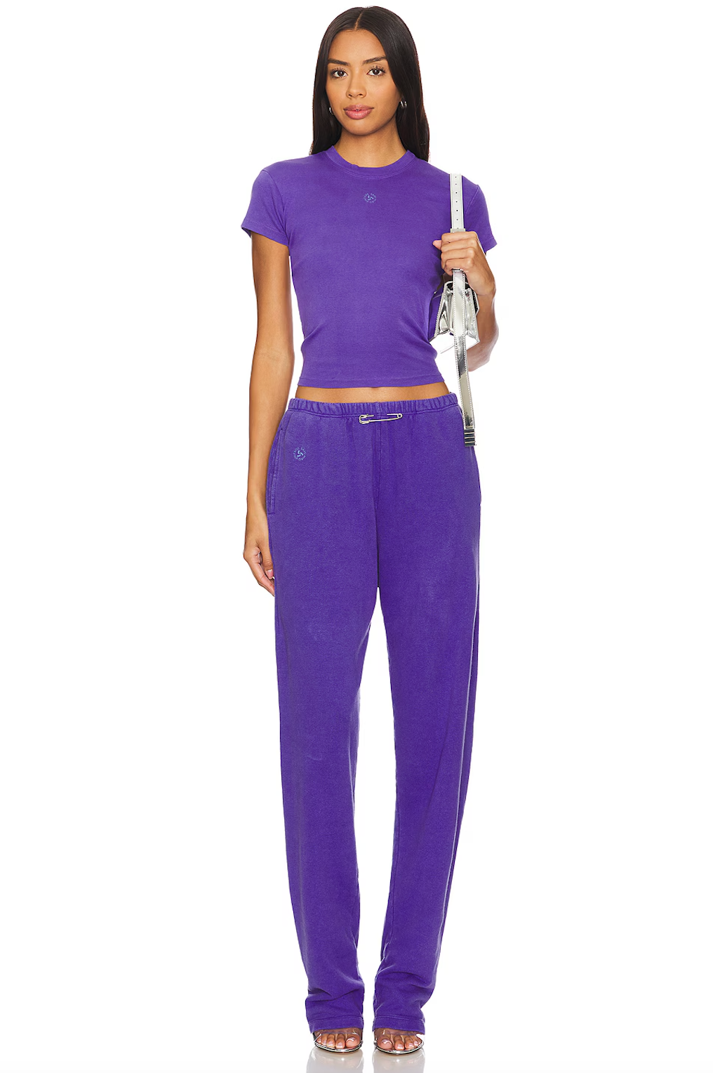 Safety Pin Sweatpants in Amethyst Terry - ONFEMME By Lindsey's Kloset