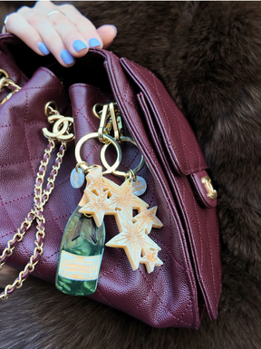 Champagne Bag Charm + Keychain - ONFEMME By Lindsey's Kloset