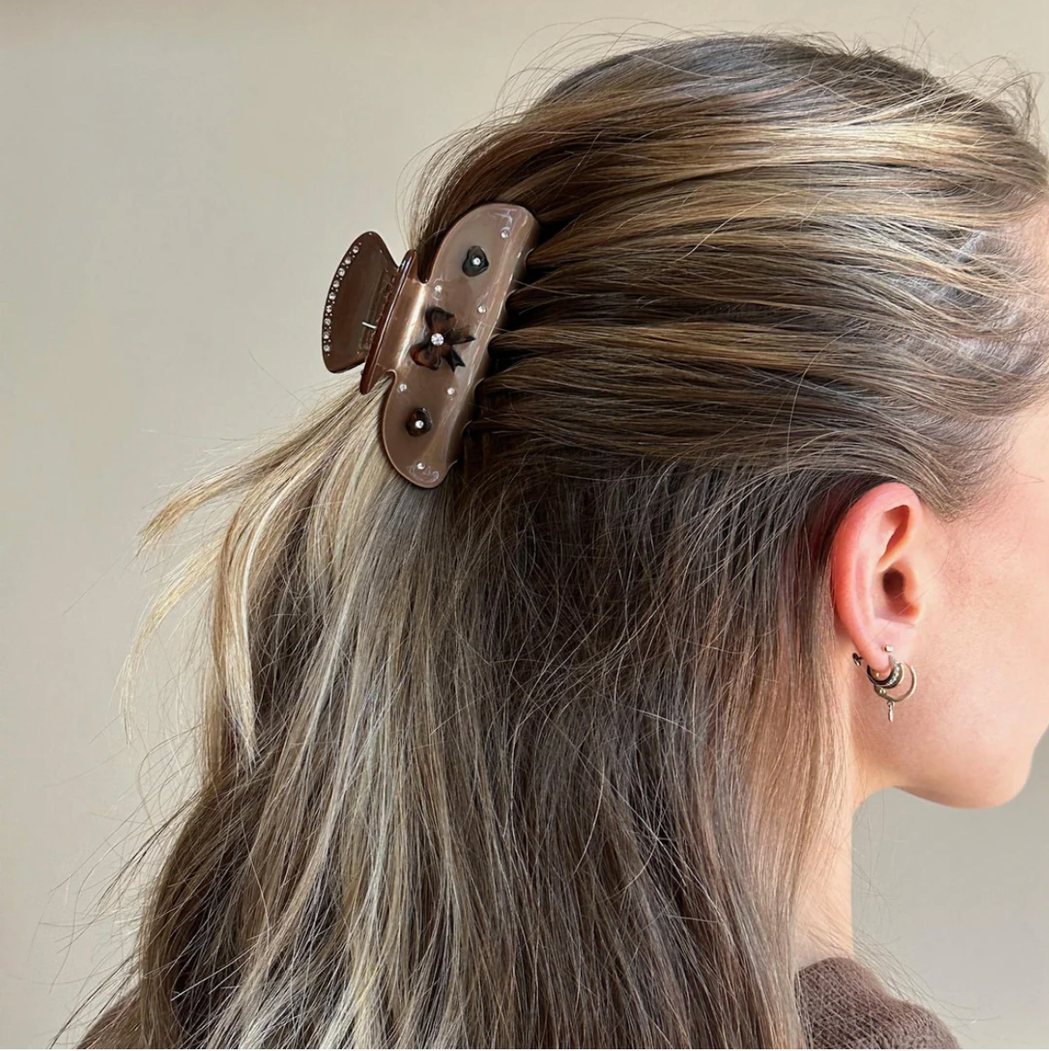 Sweetheart Clip in Cocoa Cashmere