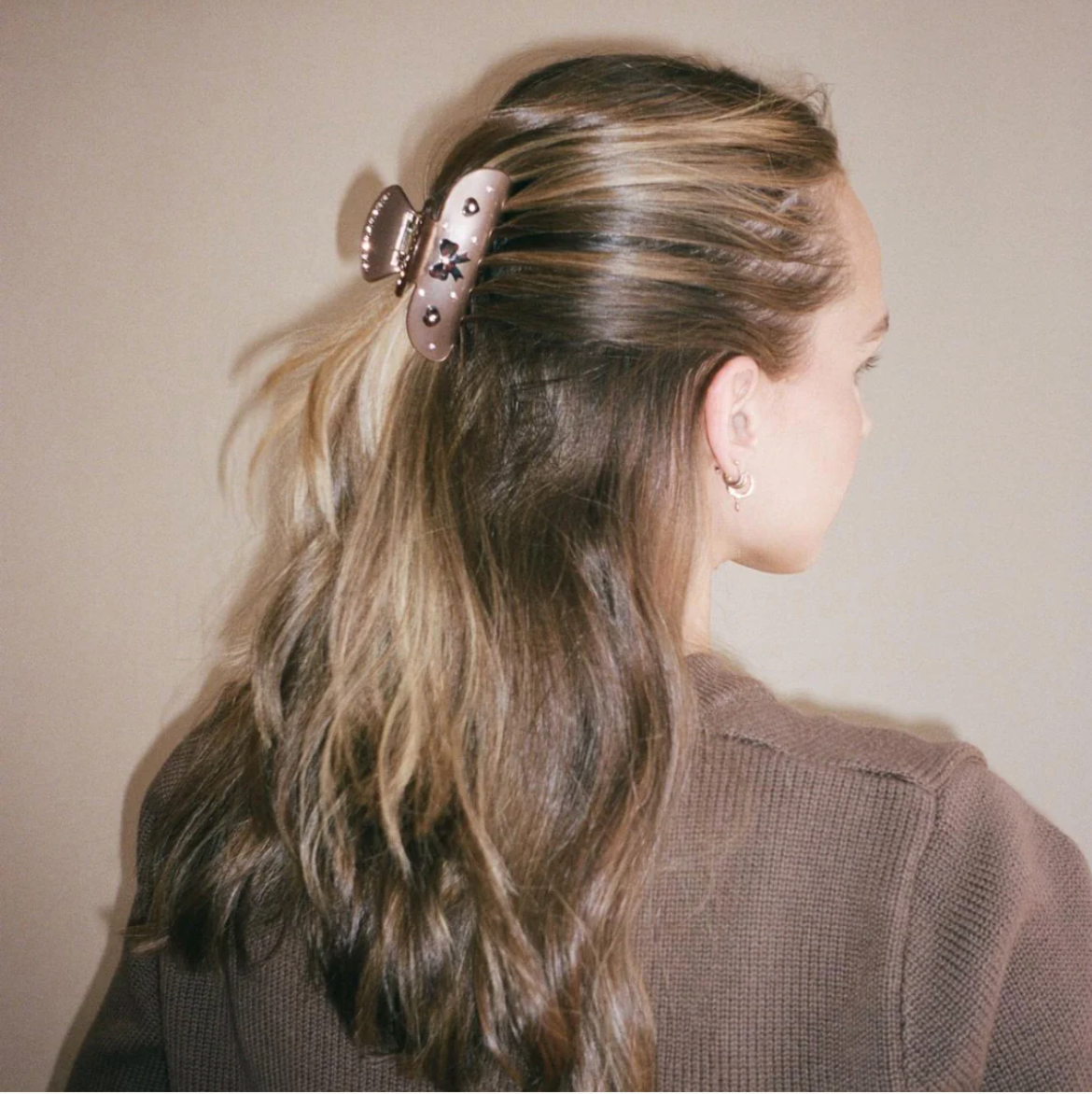 Sweetheart Clip in Cocoa Cashmere