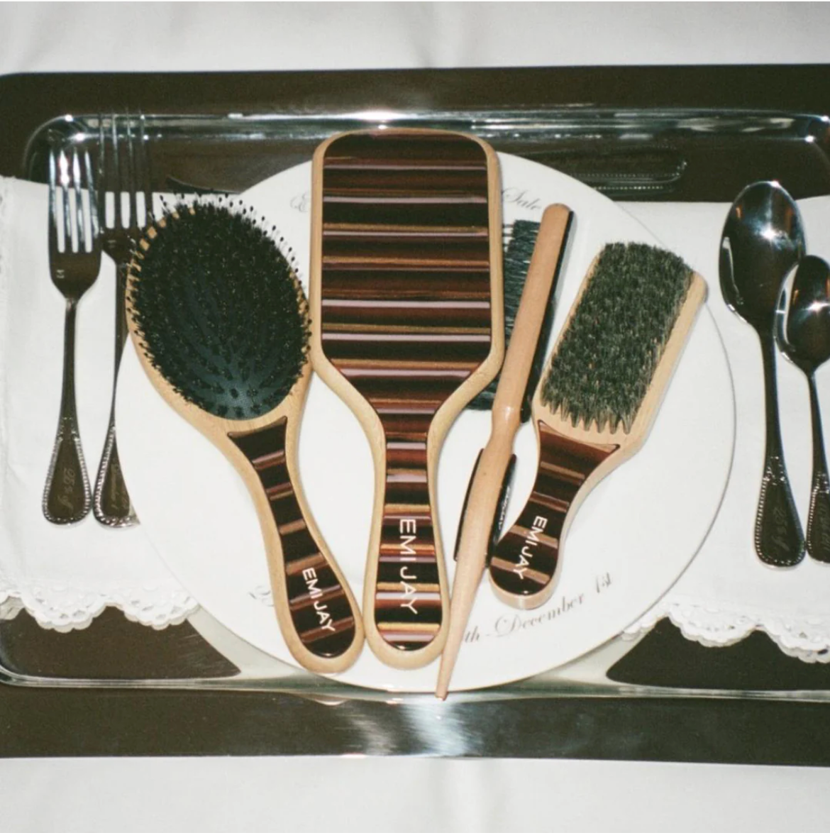 Bamboo Paddle Brush in Nightcap - ONFEMME By Lindsey's Kloset