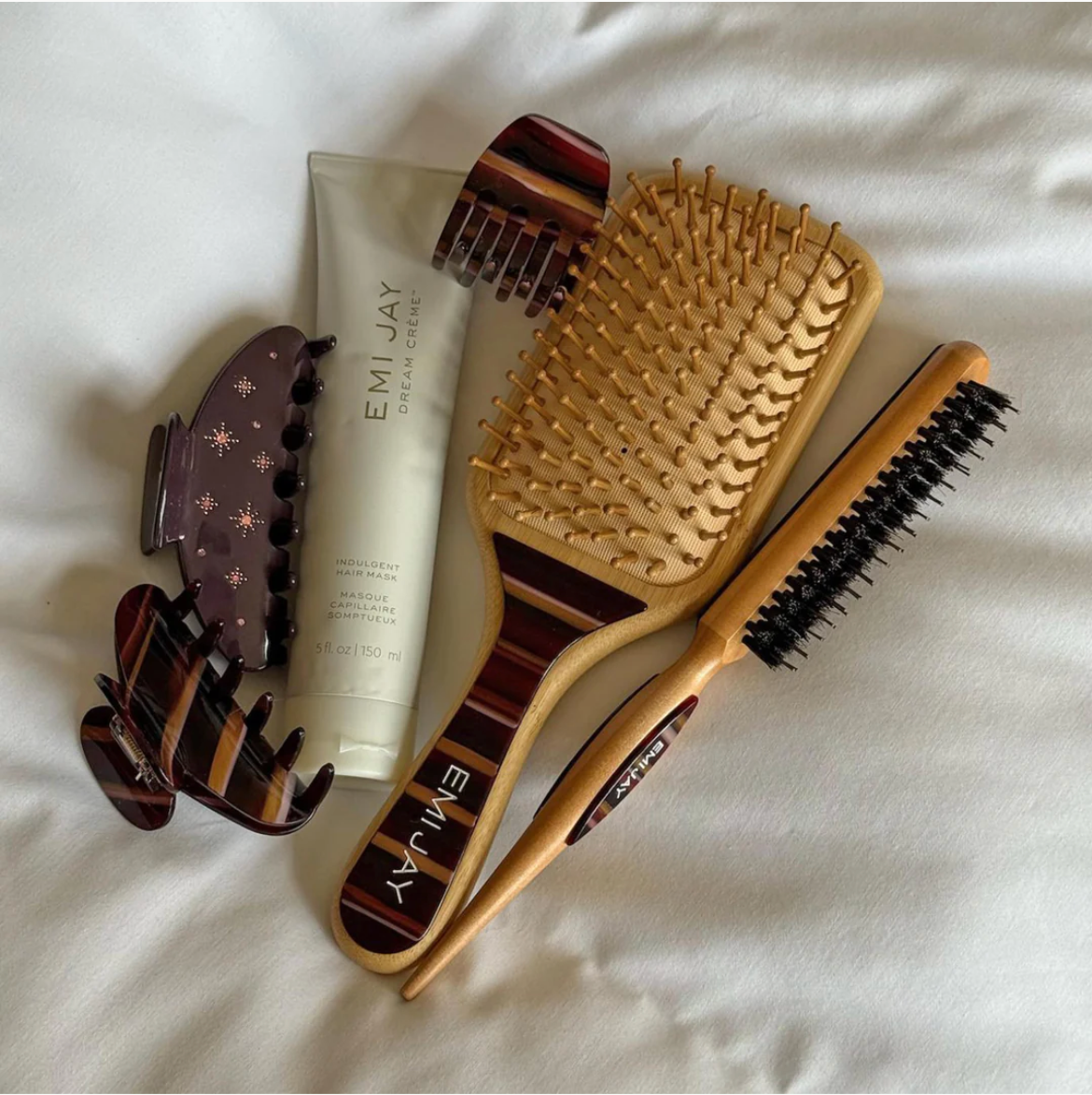 Bamboo Paddle Brush in Nightcap - ONFEMME By Lindsey's Kloset