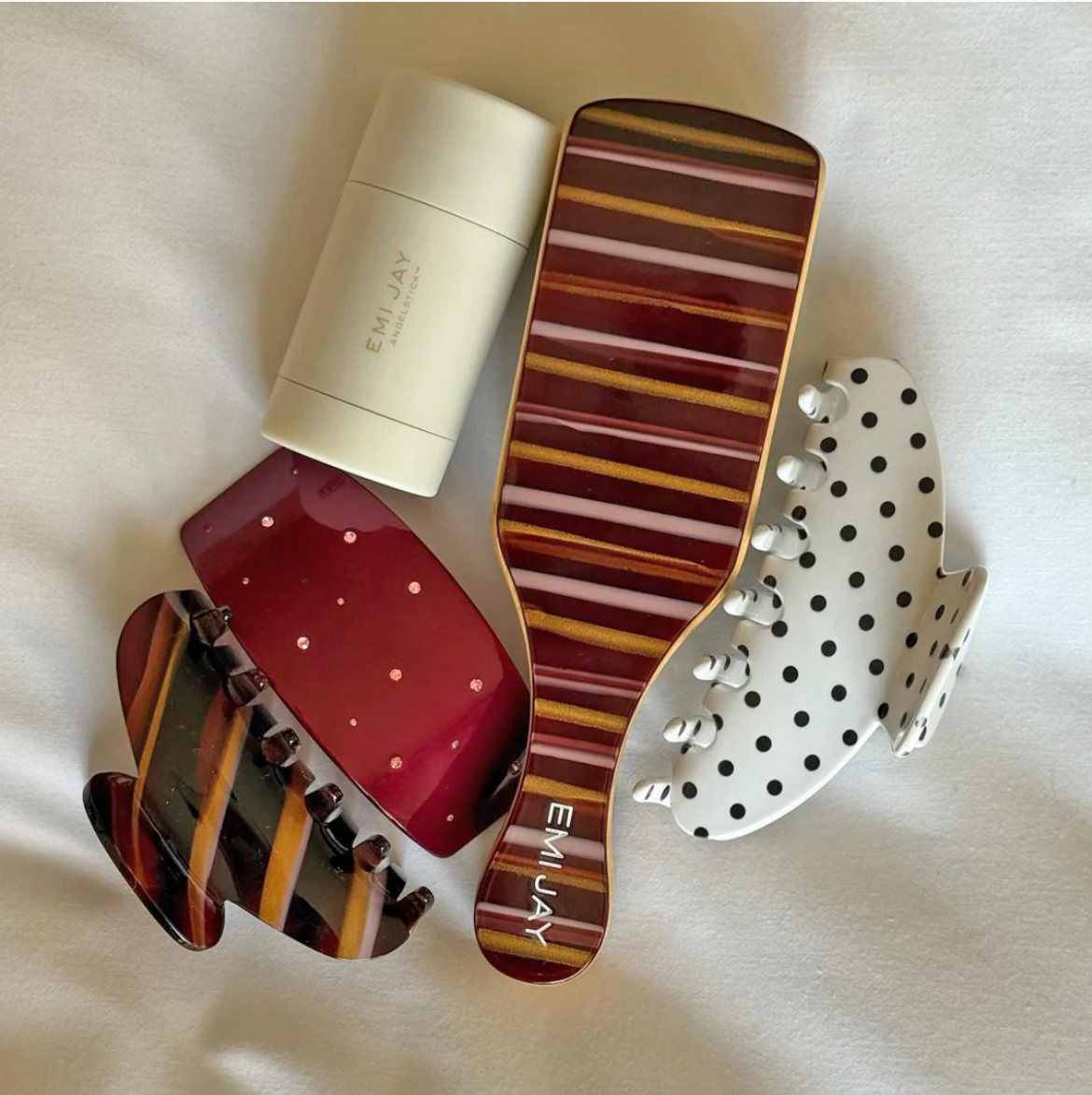 Mini Boar Bristle Brush in Nightcap - ONFEMME By Lindsey's Kloset