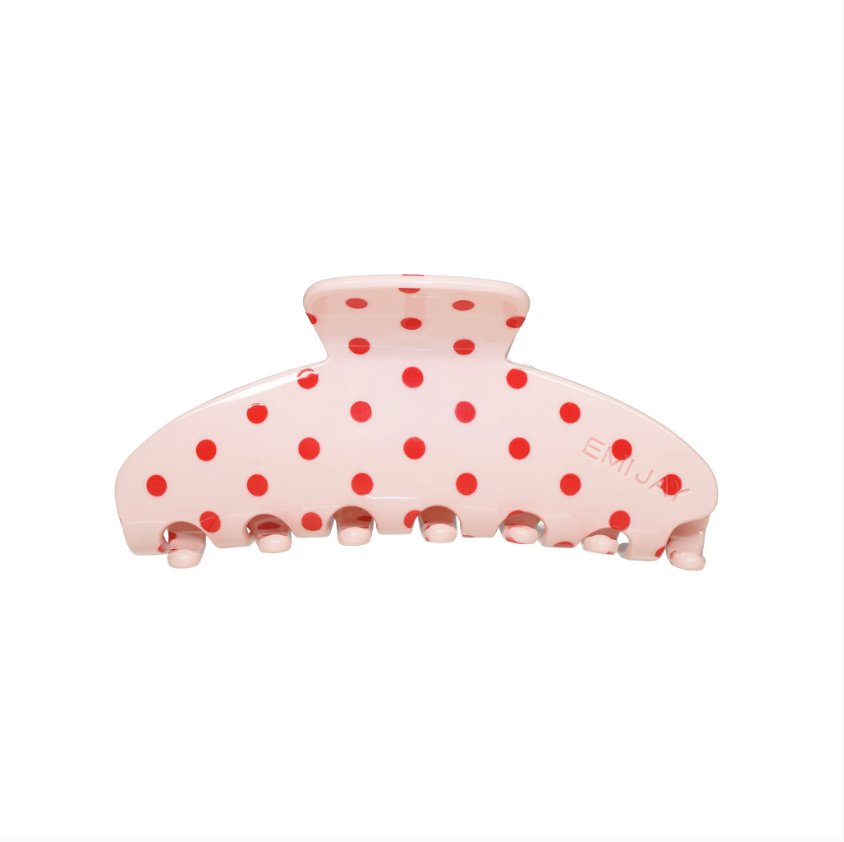 Big Effing Clip in Blush Polka Dot - ONFEMME By Lindsey's Kloset