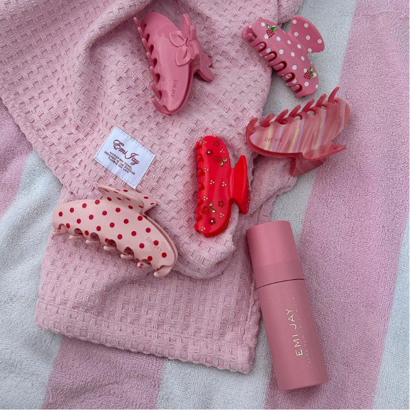 Big Effing Clip in Blush Polka Dot - ONFEMME By Lindsey's Kloset