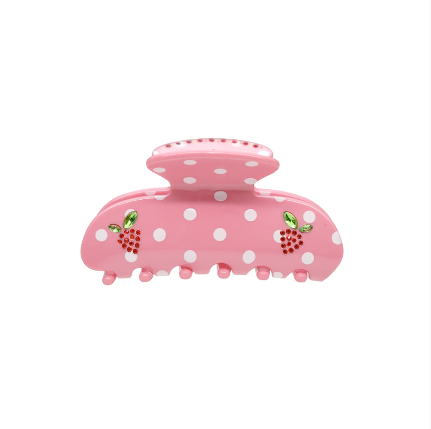 Sweetheart Clip in Lychee Berry Dot - ONFEMME By Lindsey's Kloset