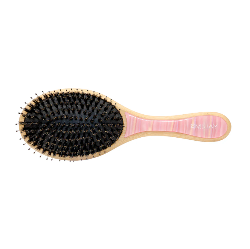 Flat Bamboo Hair Brush in Lychee Baby - ONFEMME By Lindsey's Kloset