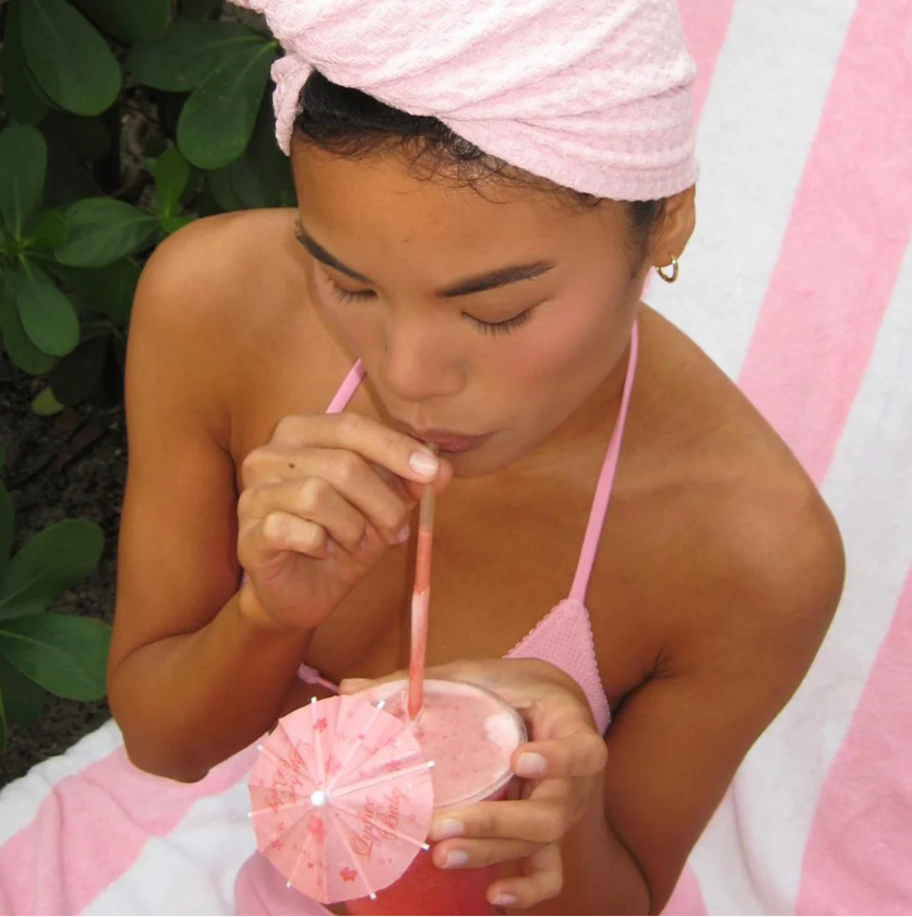 Heavenly Hair Microfiber Towel in Lychee Baby - ONFEMME By Lindsey's Kloset