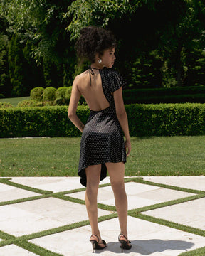 Crystal Asymmetrical Dress - Black - ONFEMME By Lindsey's Kloset