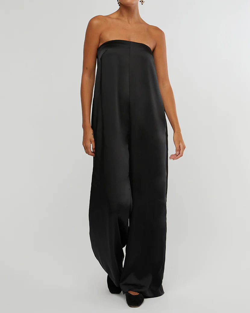 Strapless Wide Leg Jumpsuit - ONFEMME By Lindsey's Kloset