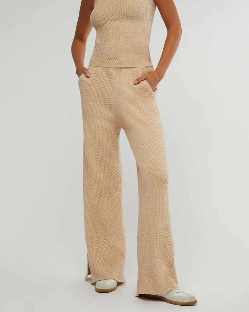 Cable Knit Pull On Pant - ONFEMME By Lindsey's Kloset